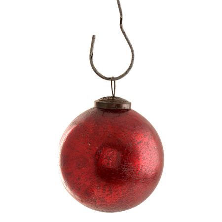 Antique Red Round Christmas Hanging
